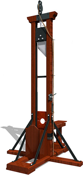 A 1870 guillotine model